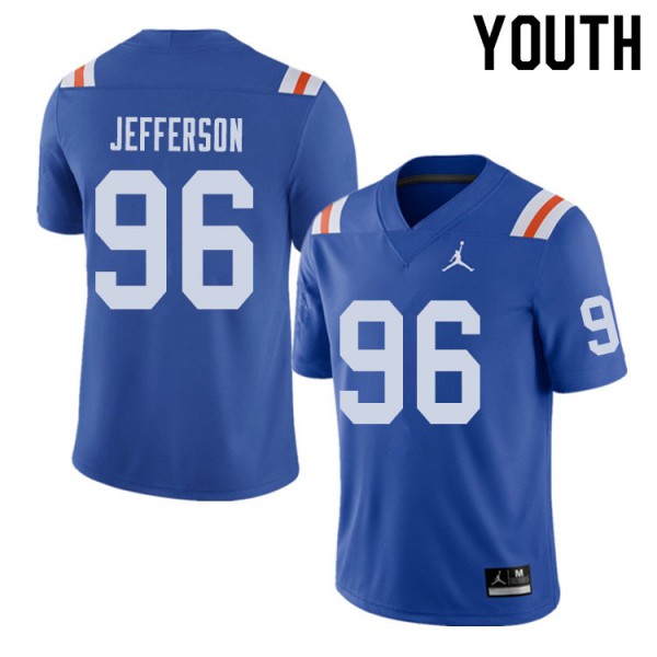 Jordan Brand Youth #96 Cece Jefferson Florida Gators Throwback Alternate College Football Jersey